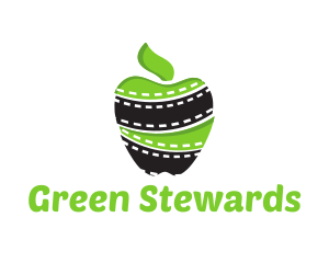 Green Apple Filmstrip logo design