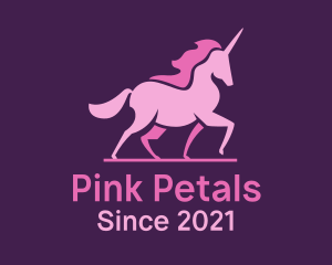 Pink Unicorn Silhouette logo