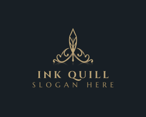 Feather Quill Tiara logo design