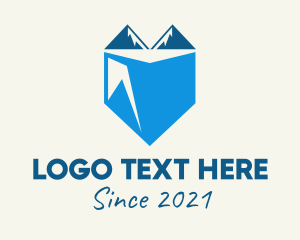 Glacier - Iceberg Fox Shield logo design