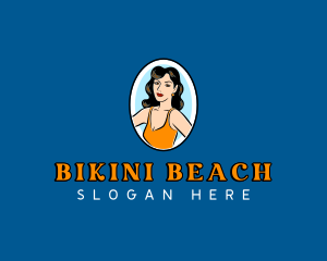 Sexy Pinup Woman logo design