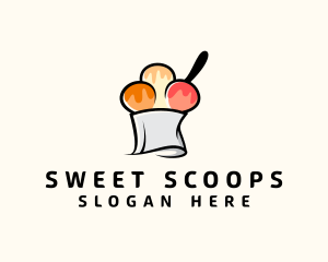 Gelato Sundae Dessert logo