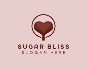 Heart Chocolate Dessert logo design