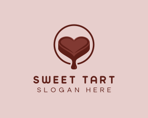 Heart Chocolate Dessert logo design