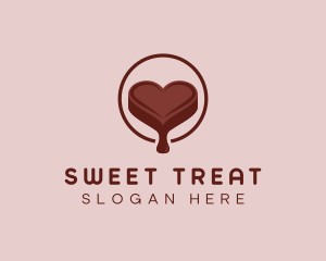 Heart Chocolate Dessert logo design