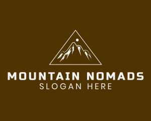 Triangle Mountain Sun logo design