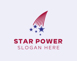 Star Stripes Sparkle logo design