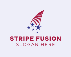 Star Stripes Sparkle logo design