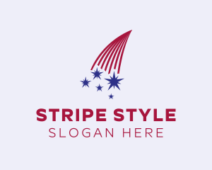 Star Stripes Sparkle logo design