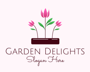 Tulip Flower Garden logo design