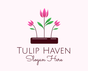 Tulip Flower Garden logo design