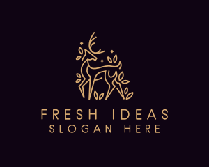 Premium Leaf Deer logo design