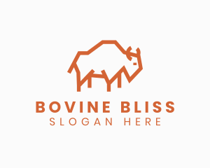 Bison Buffalo Nature logo design