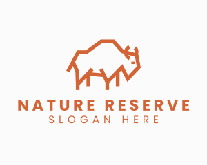 Bison Buffalo Nature logo design