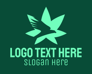 Green Eagle Weed Plant logo