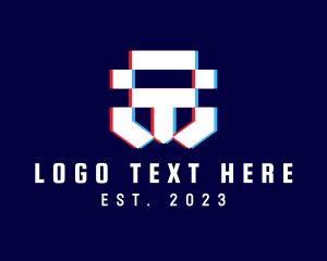 Static Motion Letter T Pixel  logo