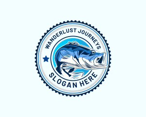 Fish Ocean Fishing  Logo