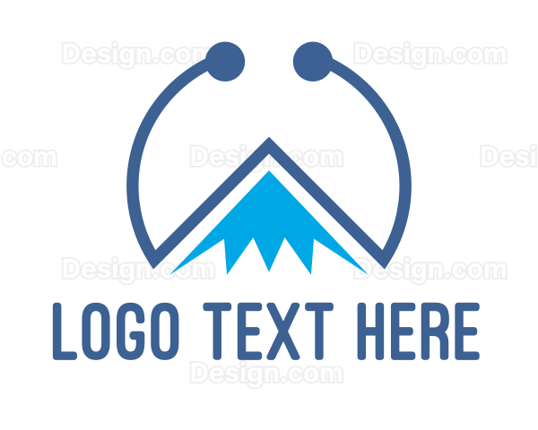 Blue Tech Mountain Logo