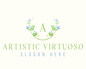 Water Color Art Flower logo design