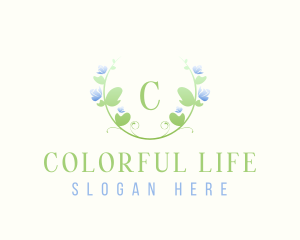 Water Color Art Flower logo design