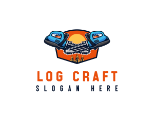 Chainsaw Logging Tool logo design