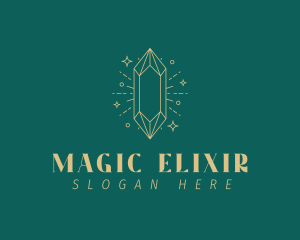 Gold Magical Crystal  logo design