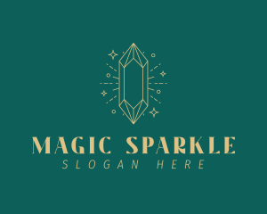 Gold Magical Crystal  logo design