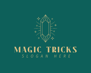 Gold Magical Crystal  logo design