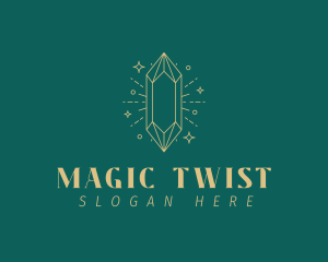 Gold Magical Crystal  logo design