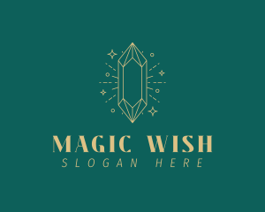 Gold Magical Crystal  logo design