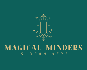 Gold Magical Crystal  logo design