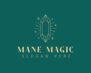 Gold Magical Crystal  logo design