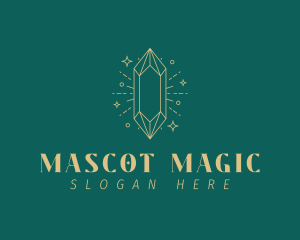 Gold Magical Crystal  logo design