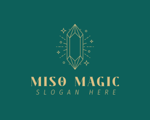 Gold Magical Crystal  logo design