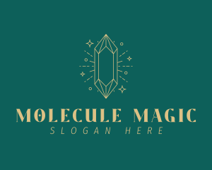 Gold Magical Crystal  logo design