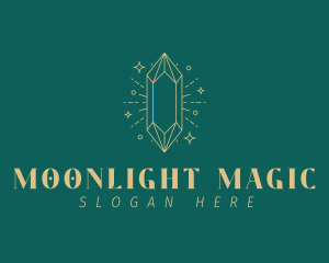 Gold Magical Crystal  logo design