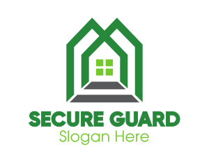 Green Shape House Logo