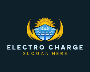 Solar Power Electricity logo design