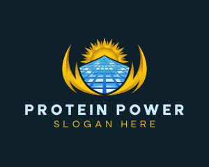 Solar Power Electricity logo design