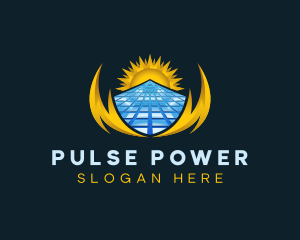 Solar Power Electricity logo design