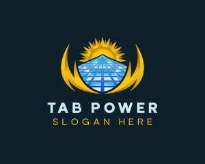 Solar Power Electricity logo design