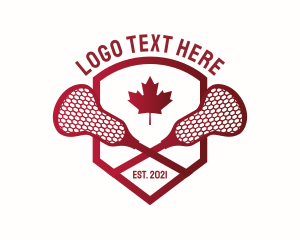 Maple - Canada Lacrosse Badge logo design