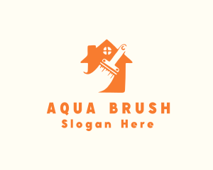 House Paint Brush logo design