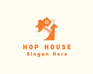 House Paint Brush logo design