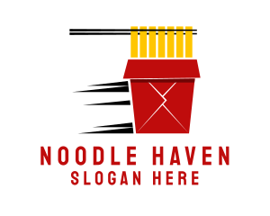 Noodle Food Delivery logo design