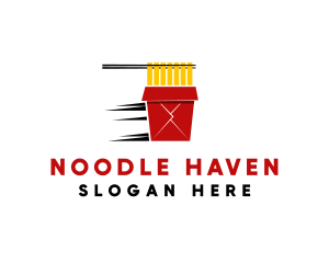 Noodle Food Delivery logo design