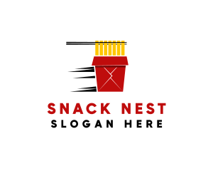 Noodle Food Delivery logo design