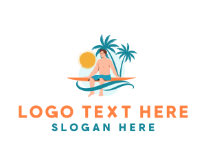 Ocean Beach Surfer logo