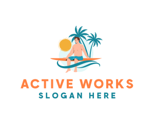 Ocean Beach Surfer logo design