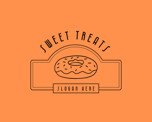 Donut Pastry Sweets logo design